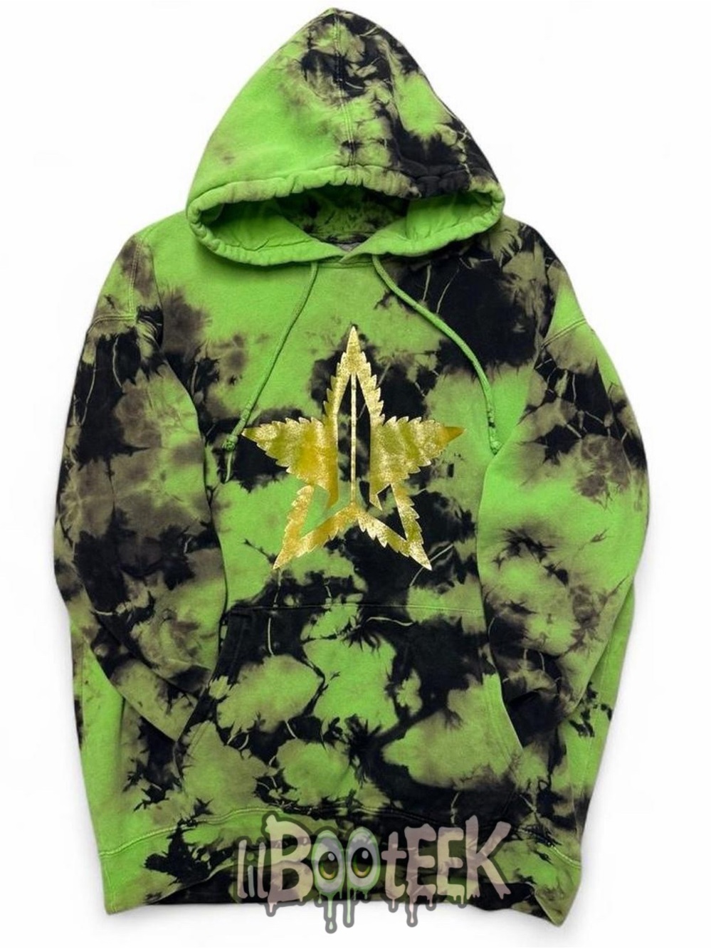 Jeffree Star Green & Black Hoodie with Metallic Gold Logo